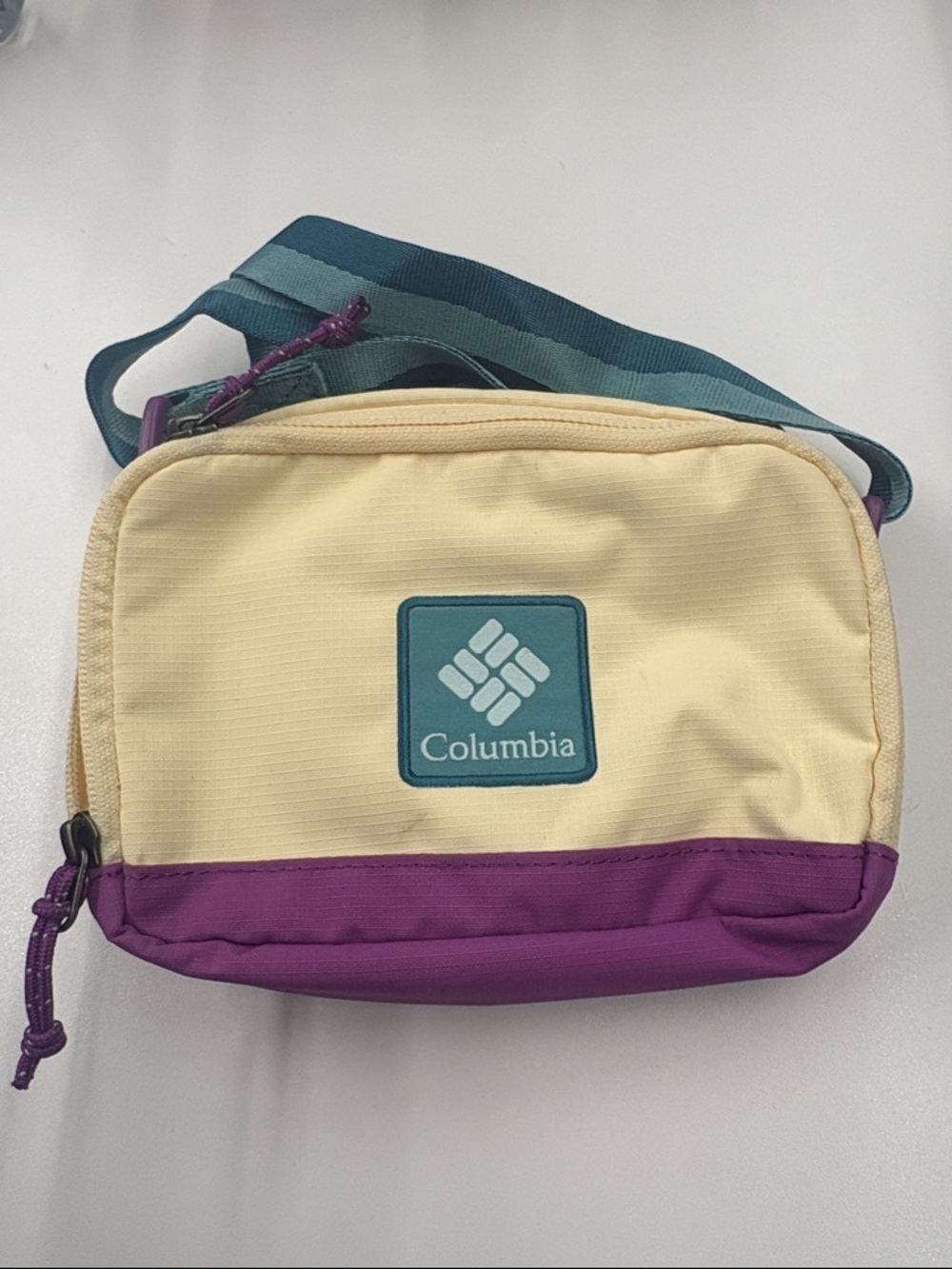 Columbia Cream, Purple & Teal Small Crossbody Bag